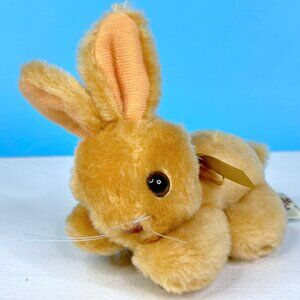 RARE Vintage Cuddle Wit Laying Bunny Rabbit 5"‎ Plush Stuffed Animal Toy